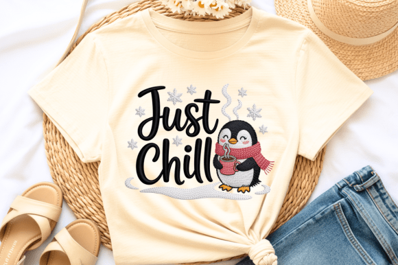 Just Chill PNG Cute Penguin Embroidery Review