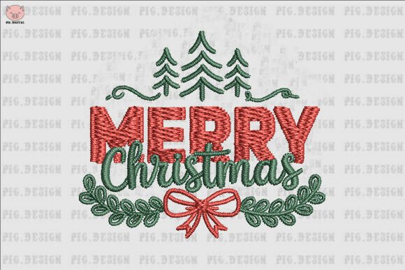 Merry Christmas Bow Embroidery Review