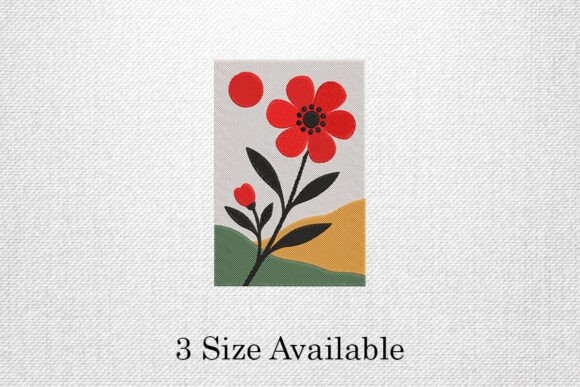 Modern Red Flower Embroidery Design File Review