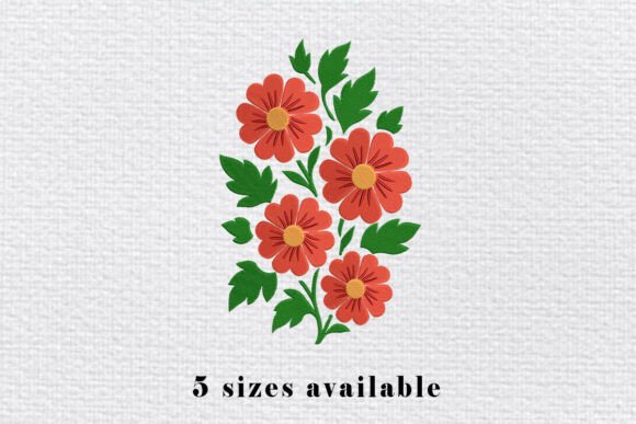 Orange Floral Embroidery Design Review