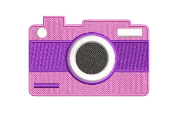 Pink and Purple Retro Camera Embroidery Design Review