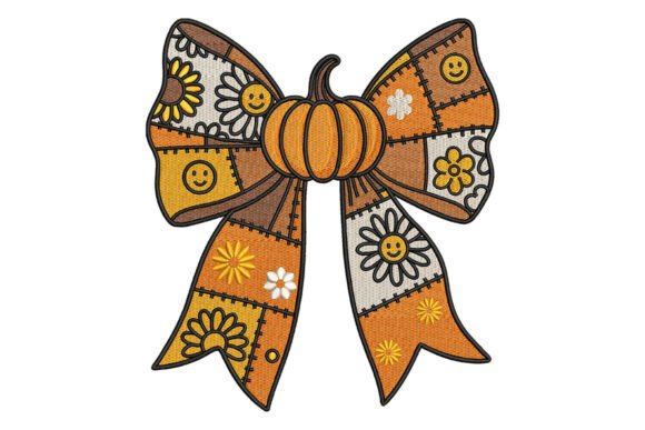 Pumpkin Patchwork Bow Embroidery Review