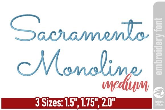 Sacramento Monoline Embroidery Font - M Review