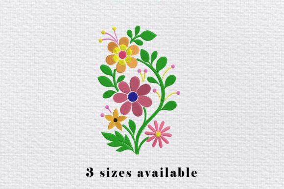 Vertical Floral Embroidery File Review